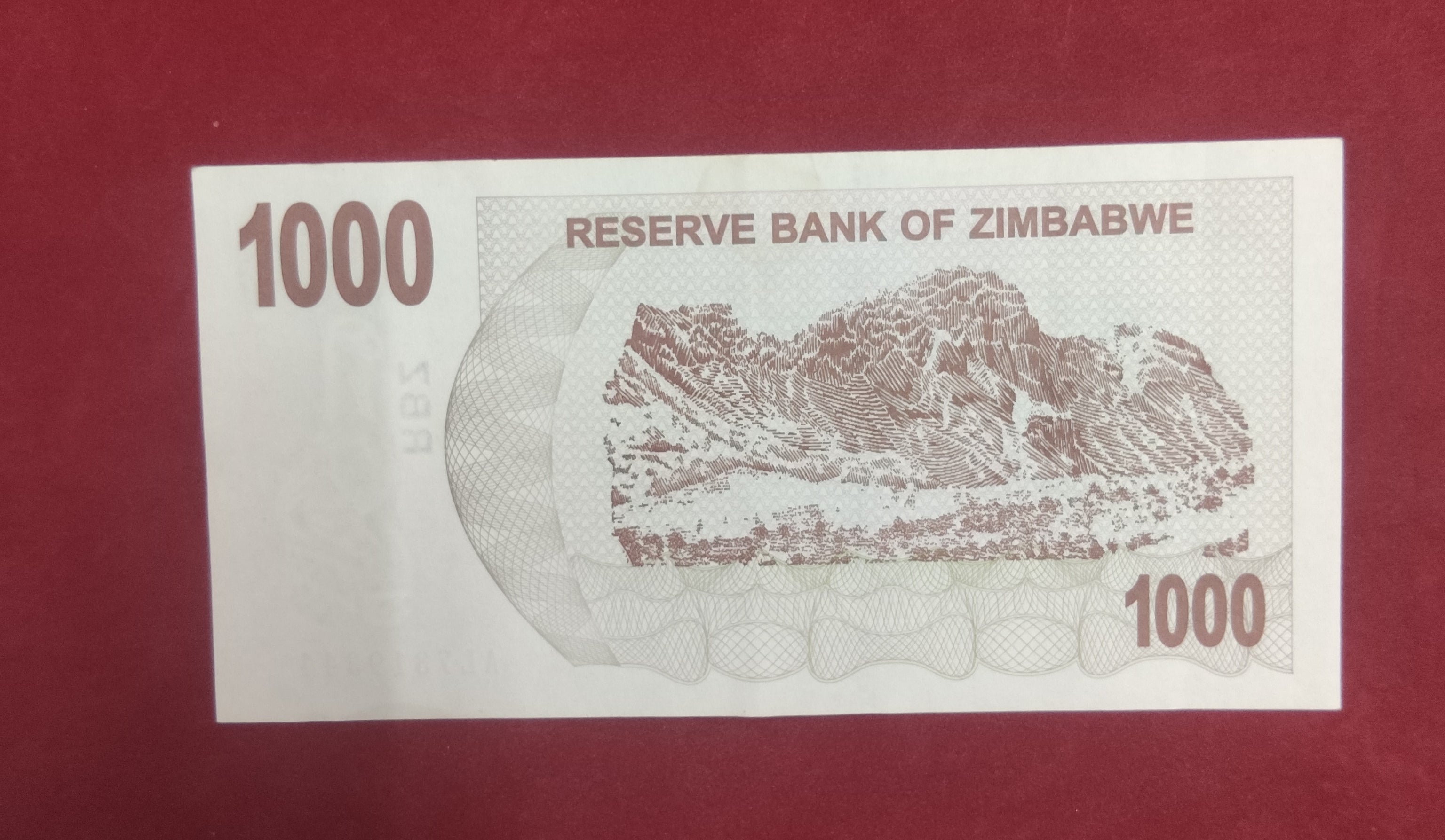 RESERVE BANK OF ZIMBABWE 1000 DOLLARS (608)