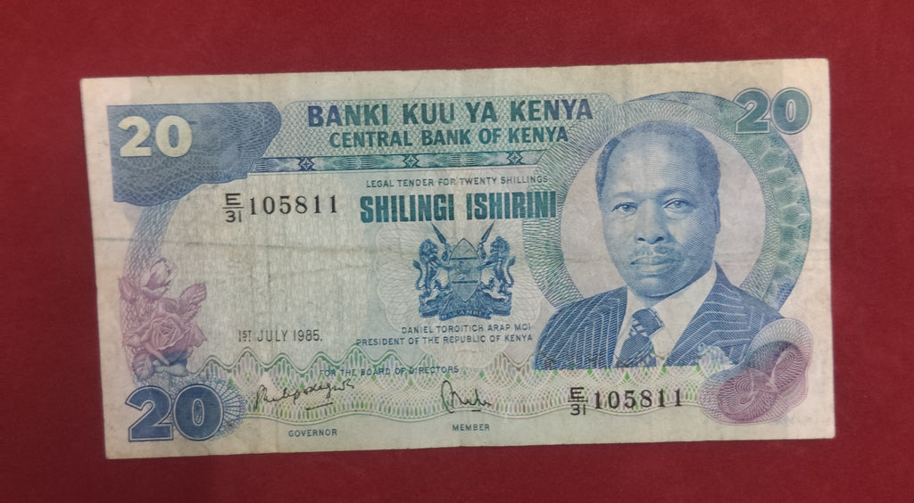 CENTRAL BANK OF KENYA 20 SHILLINGS (D598)