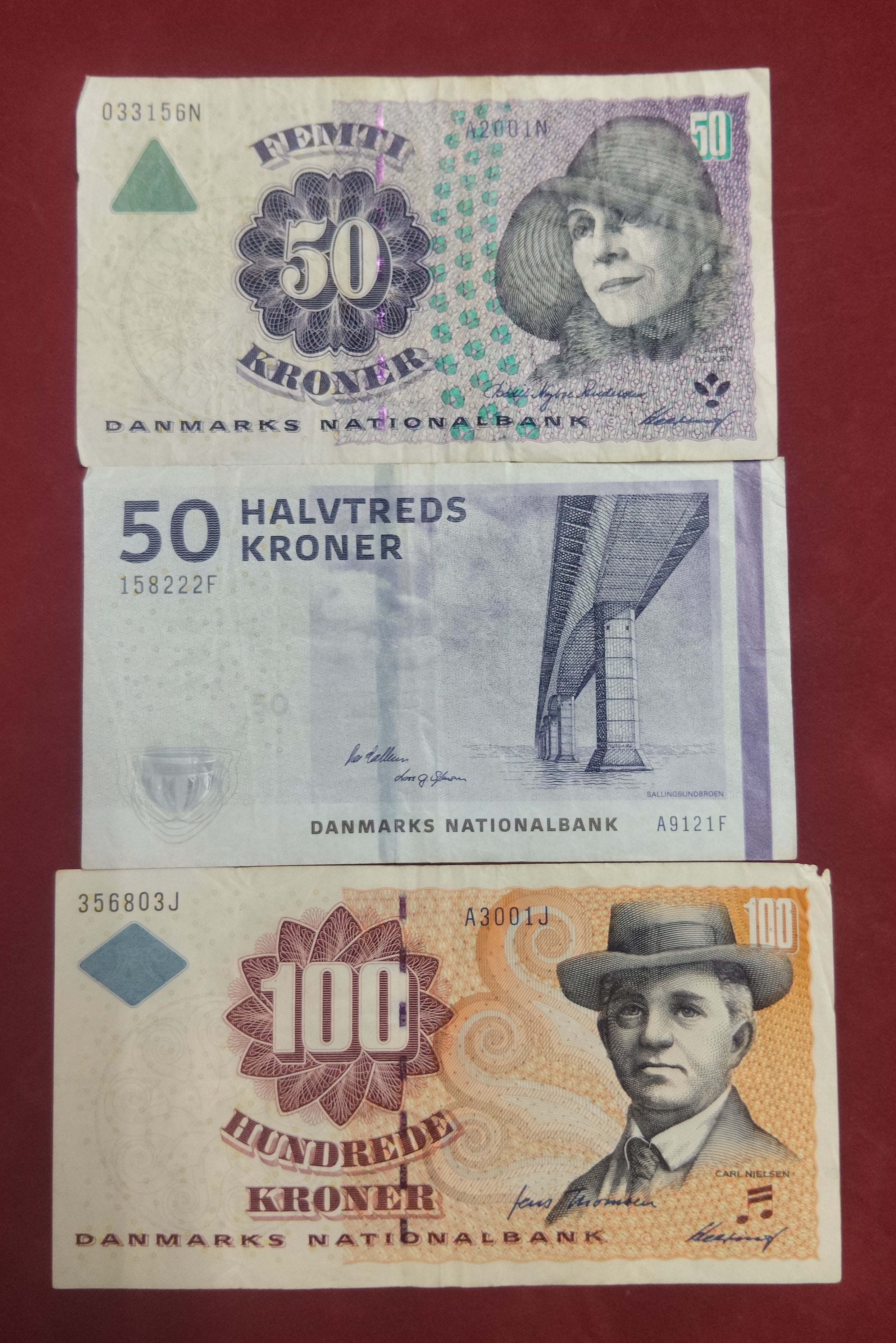 NATIONAL BANK OF DANMARKS 50 ,100 KRONER (965)
