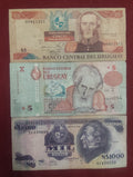 CENTRAL BANK OF URUGUAY 5 ,1000 ,10.000 PESOS (D496)