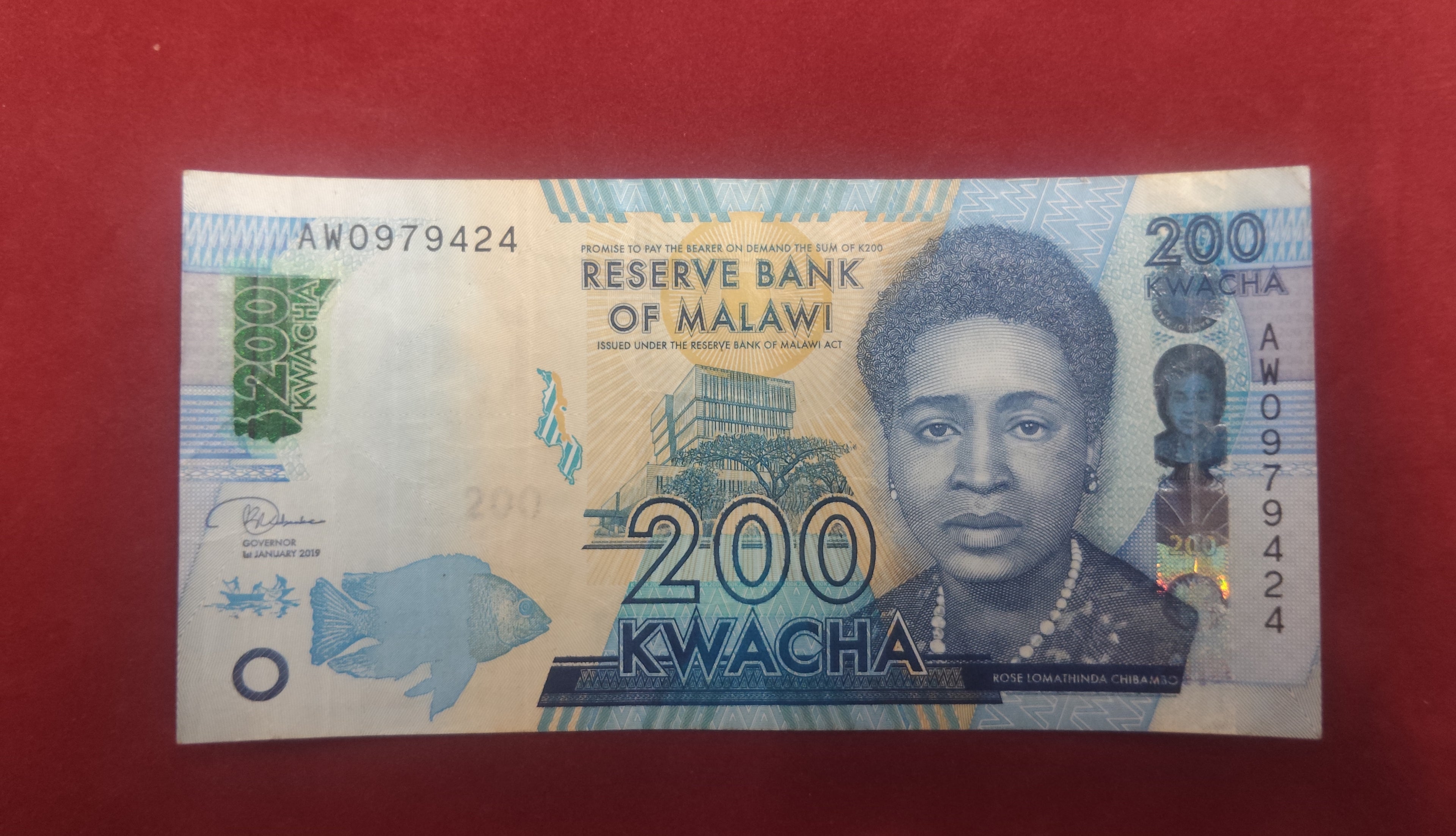 RESERVE BANK OF MALAWI 200 KWACHA (502)