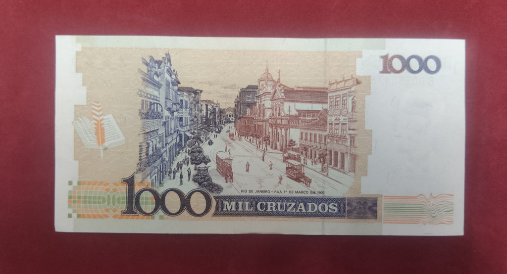CENTRAL BANK OF BRASIL 1000 CRUZADOS (D542)