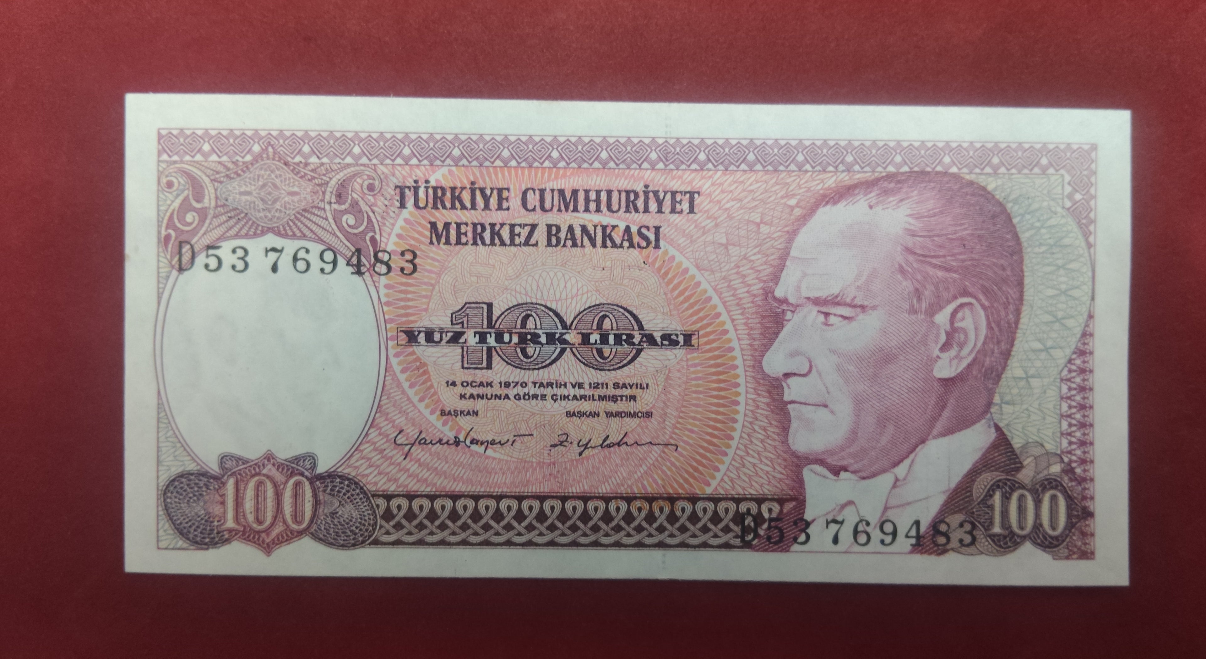BANK OF TURKEY 100 LIRASI (534)
