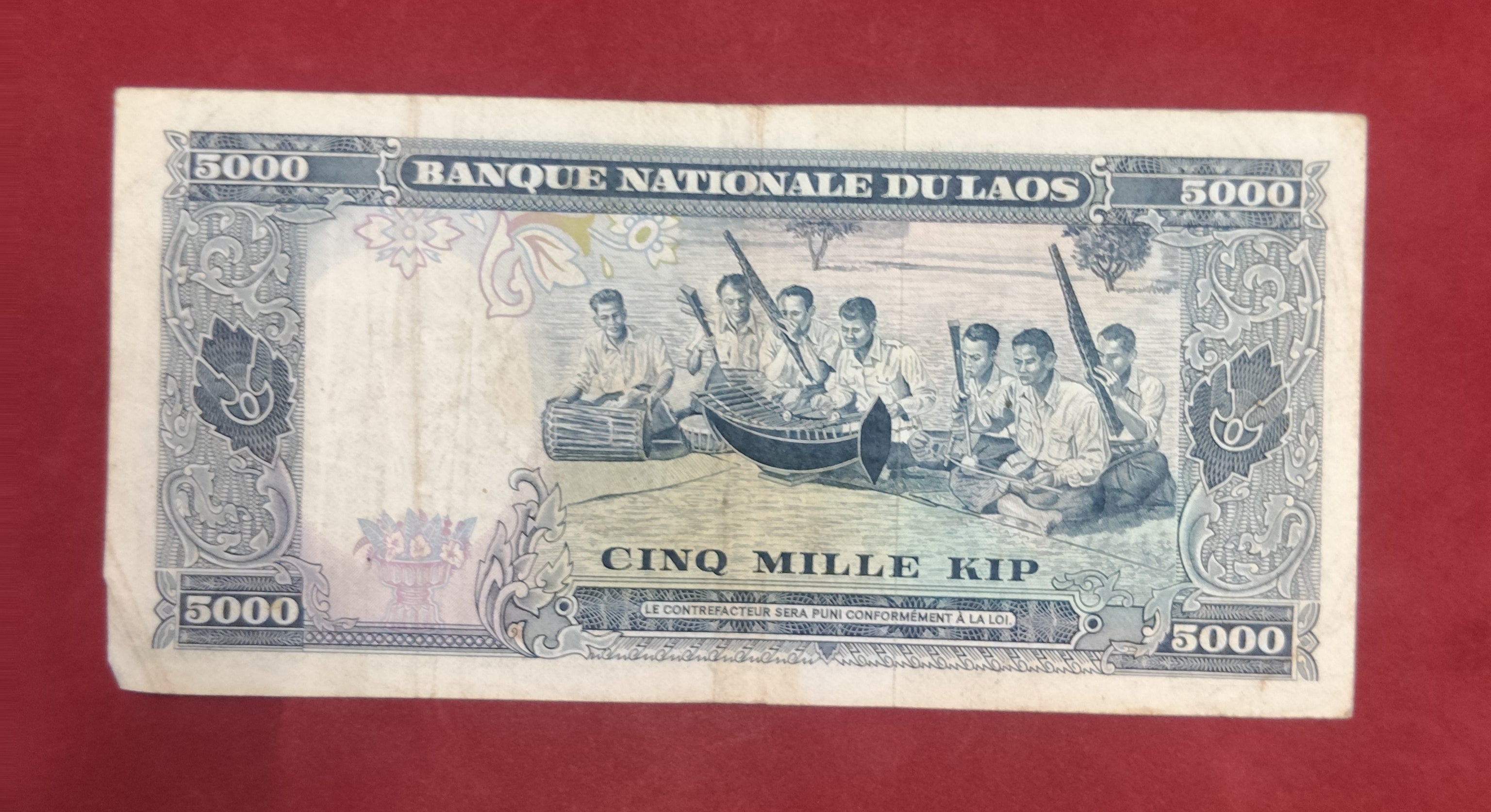 NATIONAL BANK OF LAOS 5000 KIP (837)