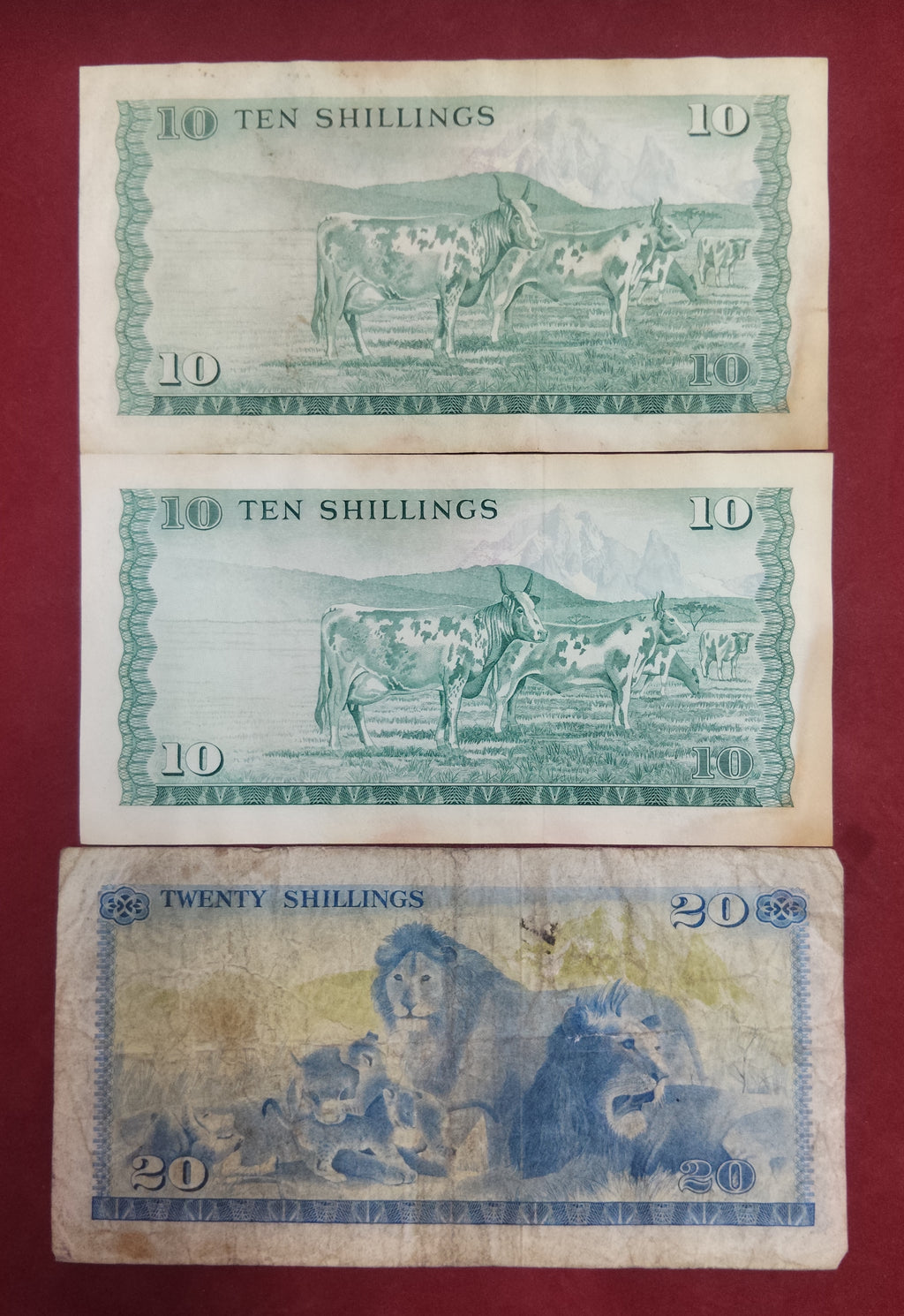 CENTRAL BANK OF KENYA 10 ,20 SHILLINGS (603)