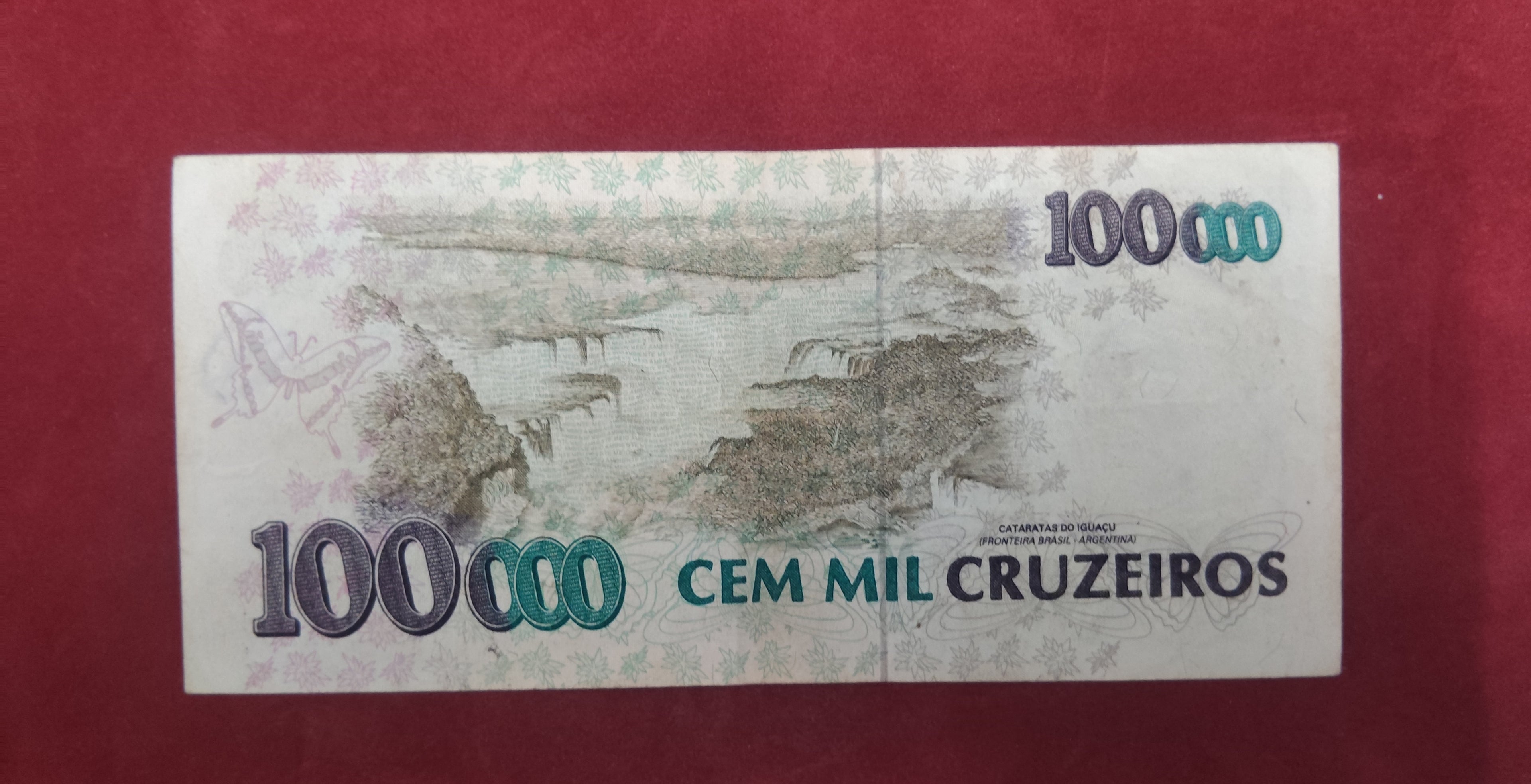 CENTRAL BANK OF BRASIL 100 000 CRUZEIROS (786)