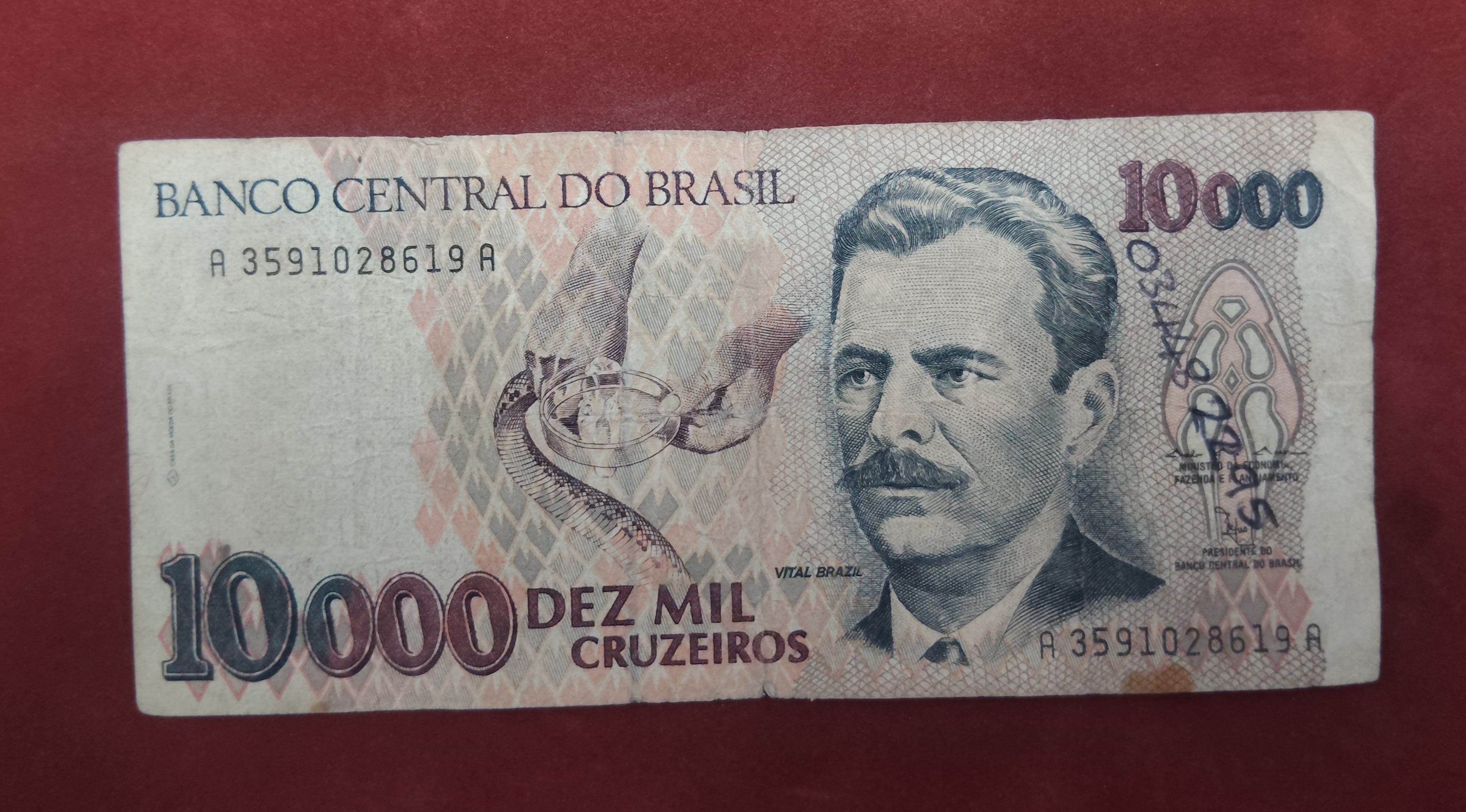 CENTRAL BANK OF BRASIL 10000 CRUZEIROS (783)