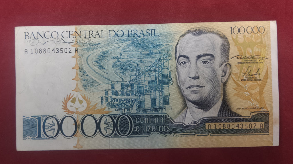 CENTRAL BANK OF BRASIL 100000 CRUZEIROS (788)