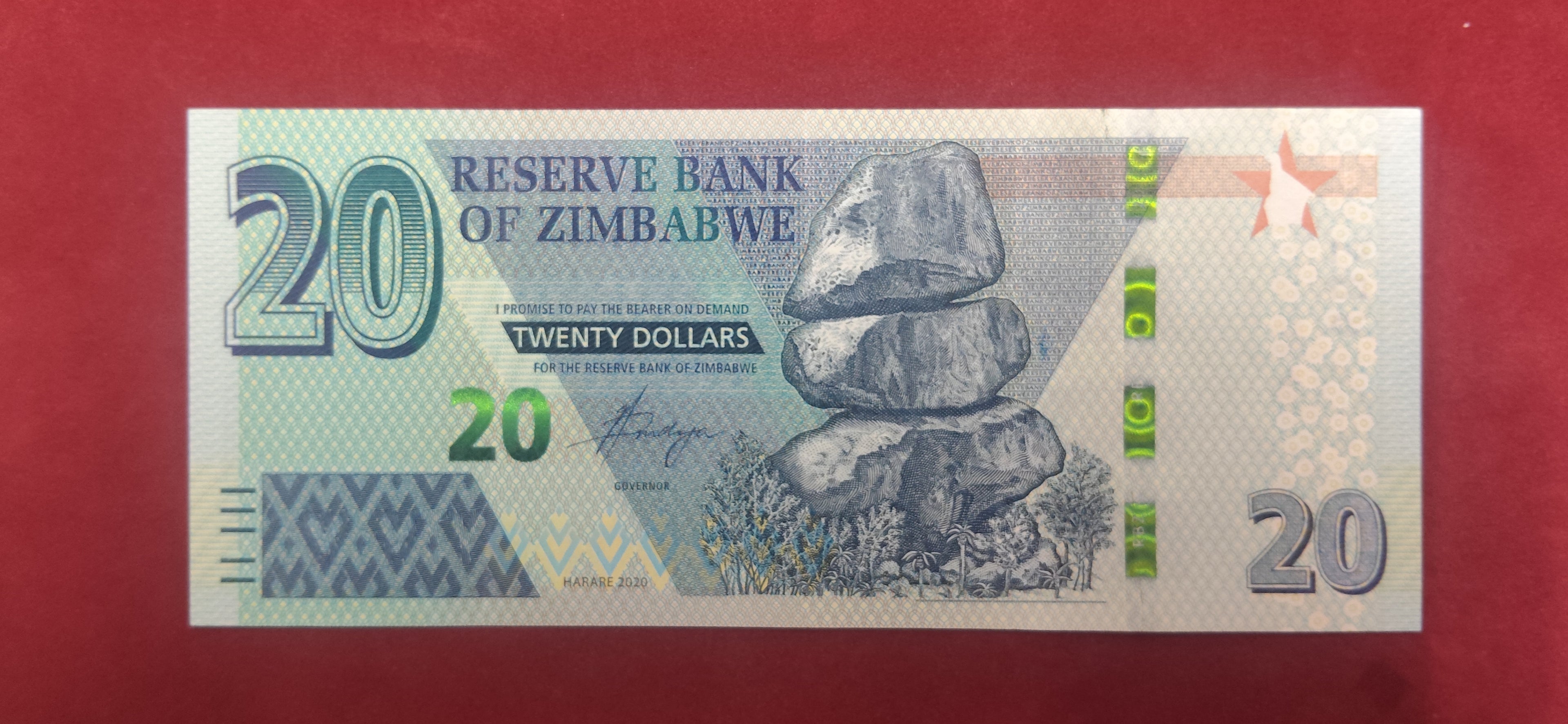 RESERVE BANK OF ZIMBABWE 20 DOLLARS (Y142)