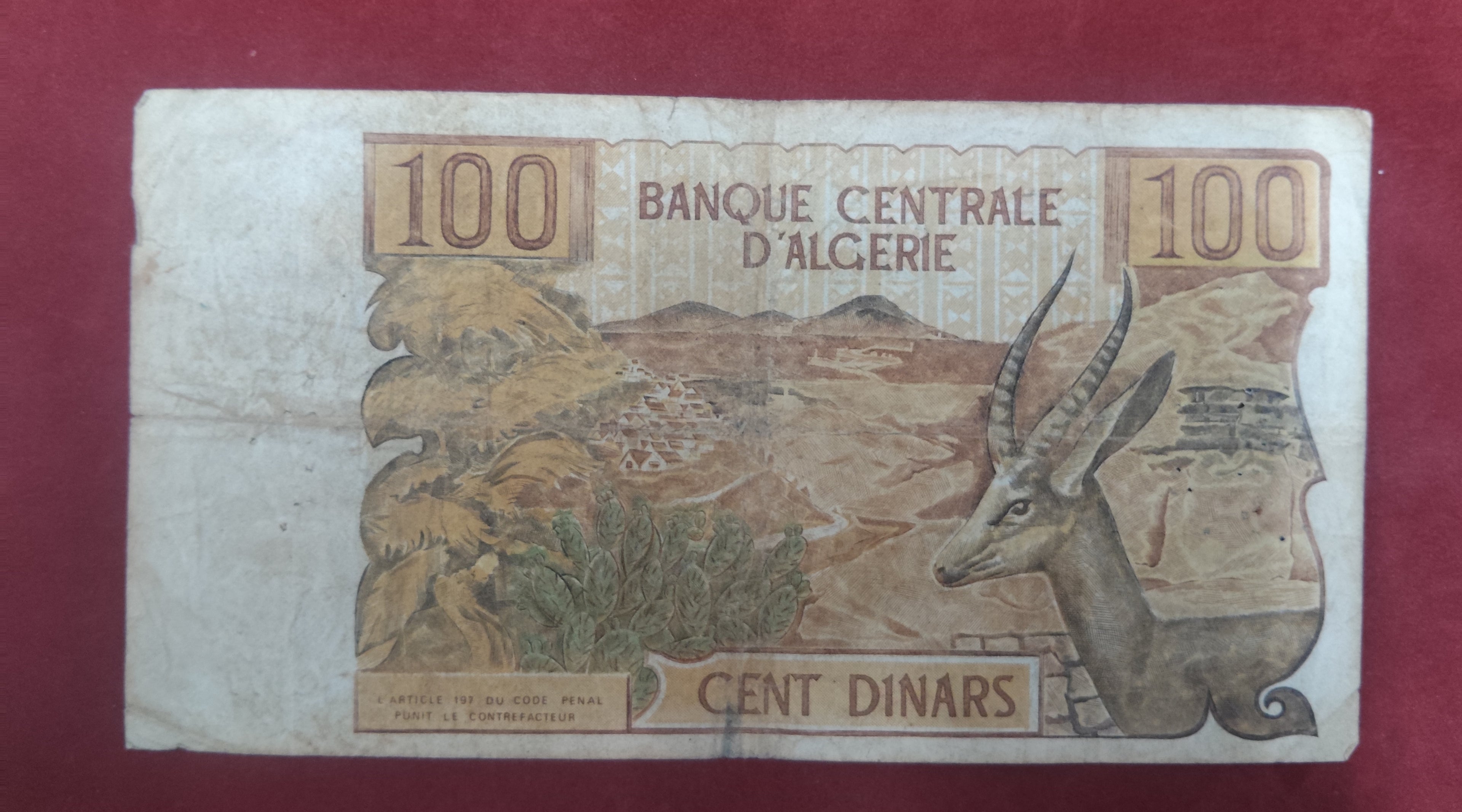 CENTRAL BANK OF ALGERIA 100 DINARS (Y131)