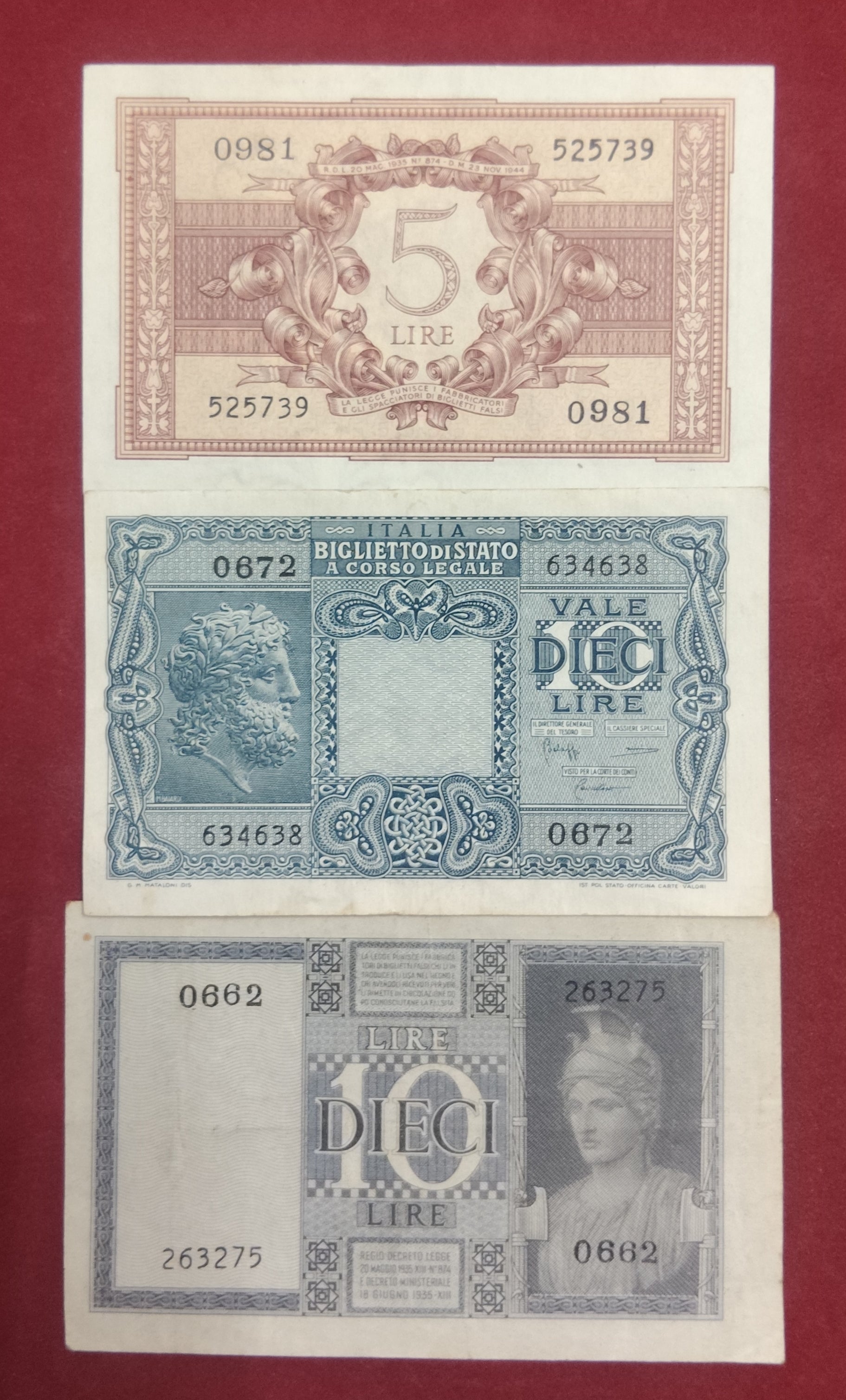 BANK OF ITALIA 5 ,10 DIECI (C089)