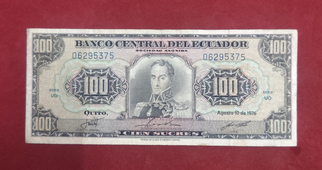 CENTRAL BANK OF ECUADOR 100 SUCRES (1092)