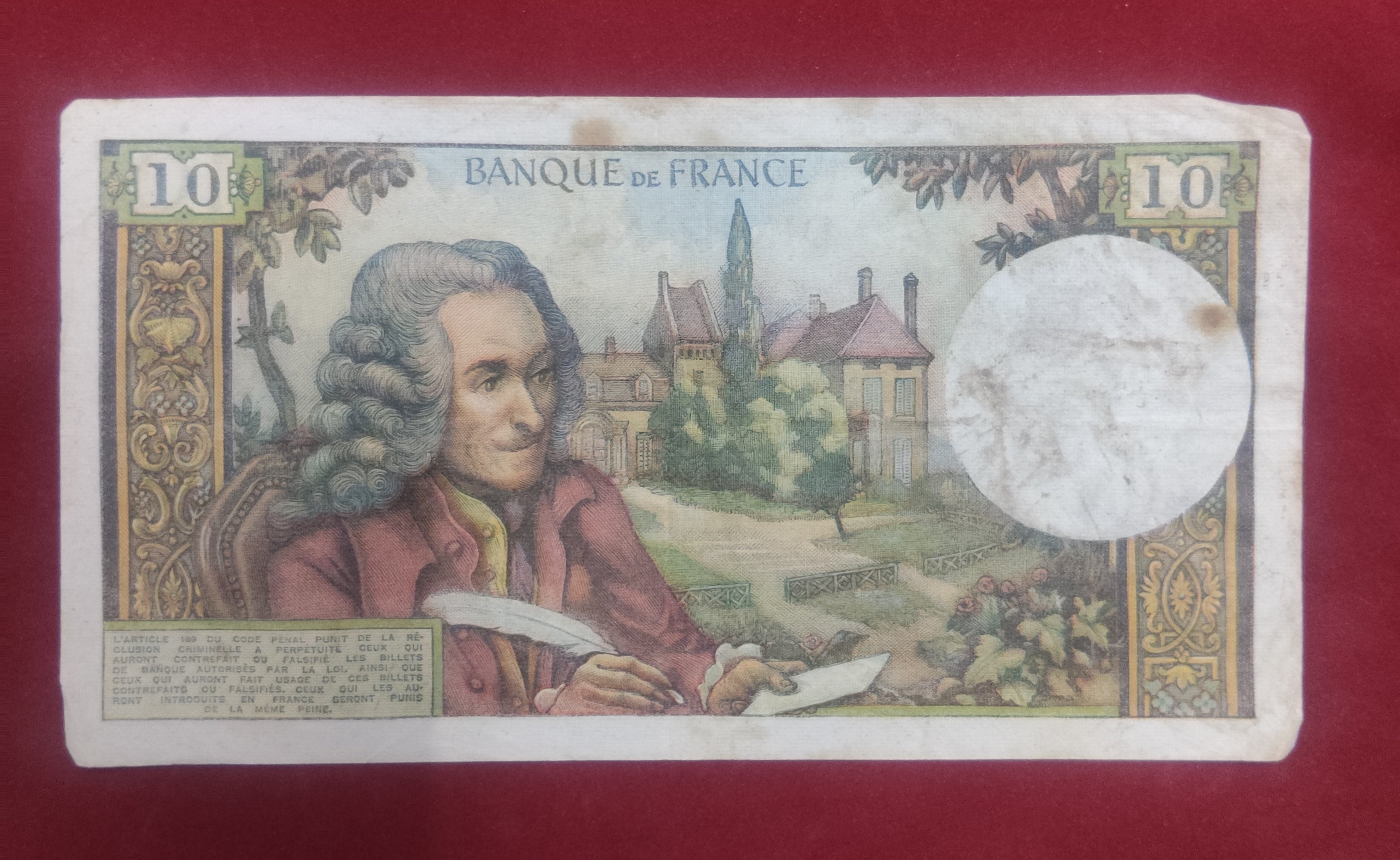 BANK OF FRANCE 10 FRANCS(999)