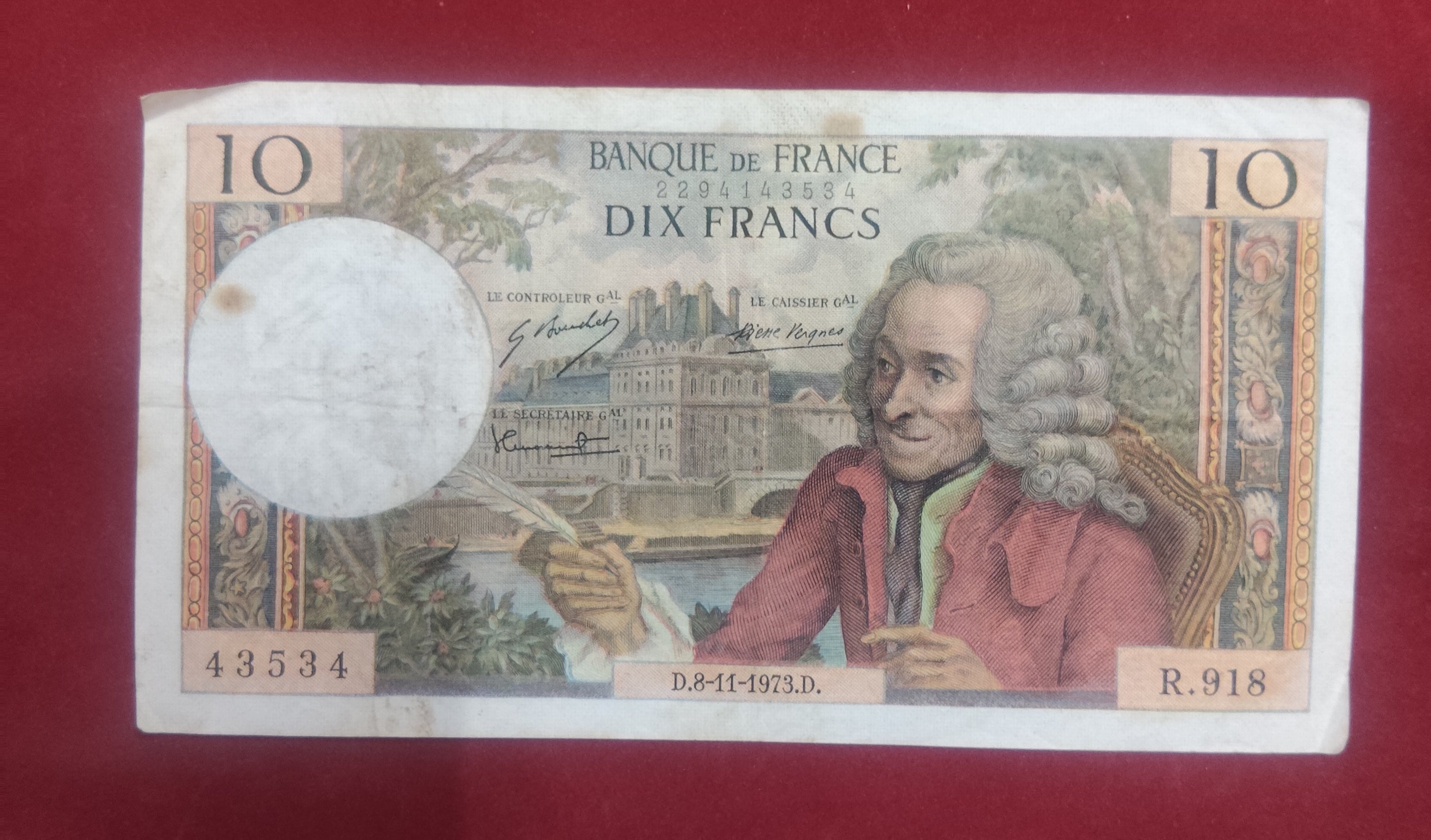 BANK OF FRANCE 10 FRANCS(999)