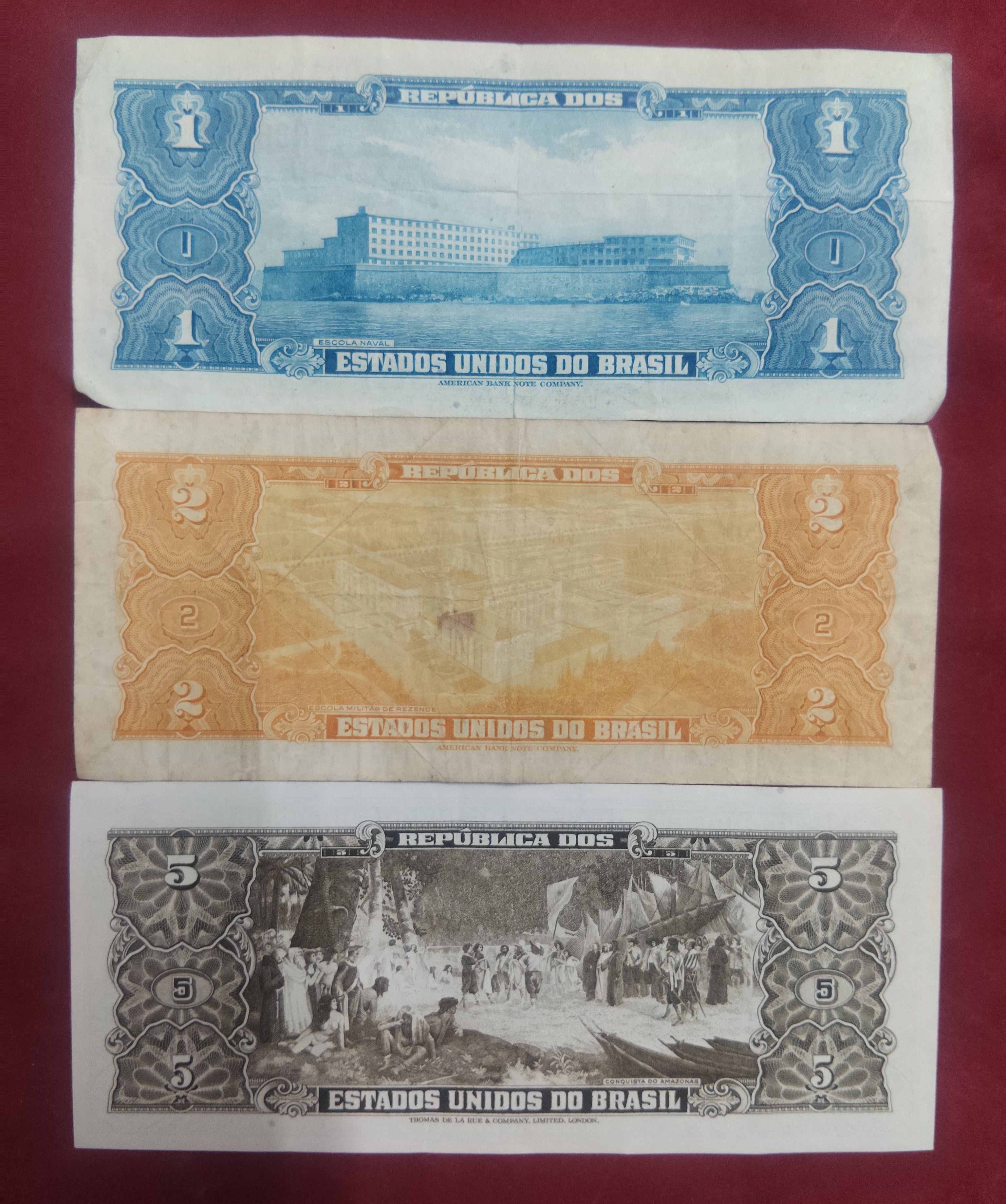 NATIONAL BANK OF BRASIL 1 ,2 ,5 CRUZEIROS