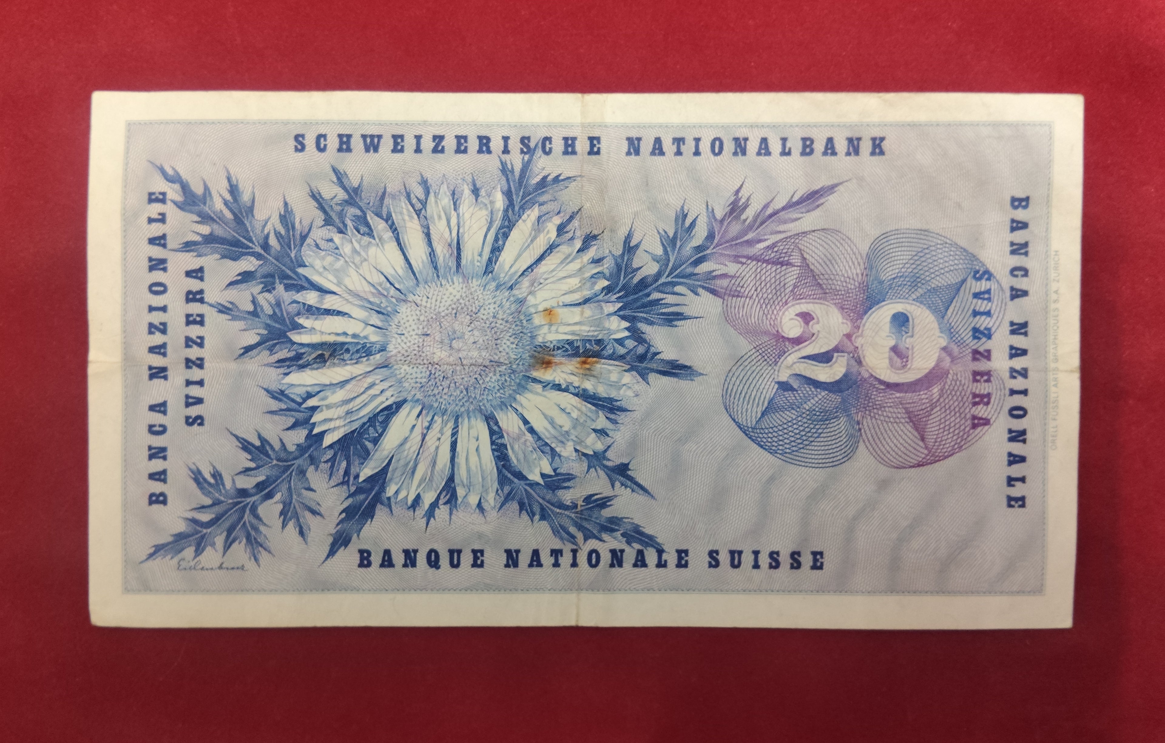 NATIONAL BANK OF SWITZERLAND 20 FRANCS (C927)