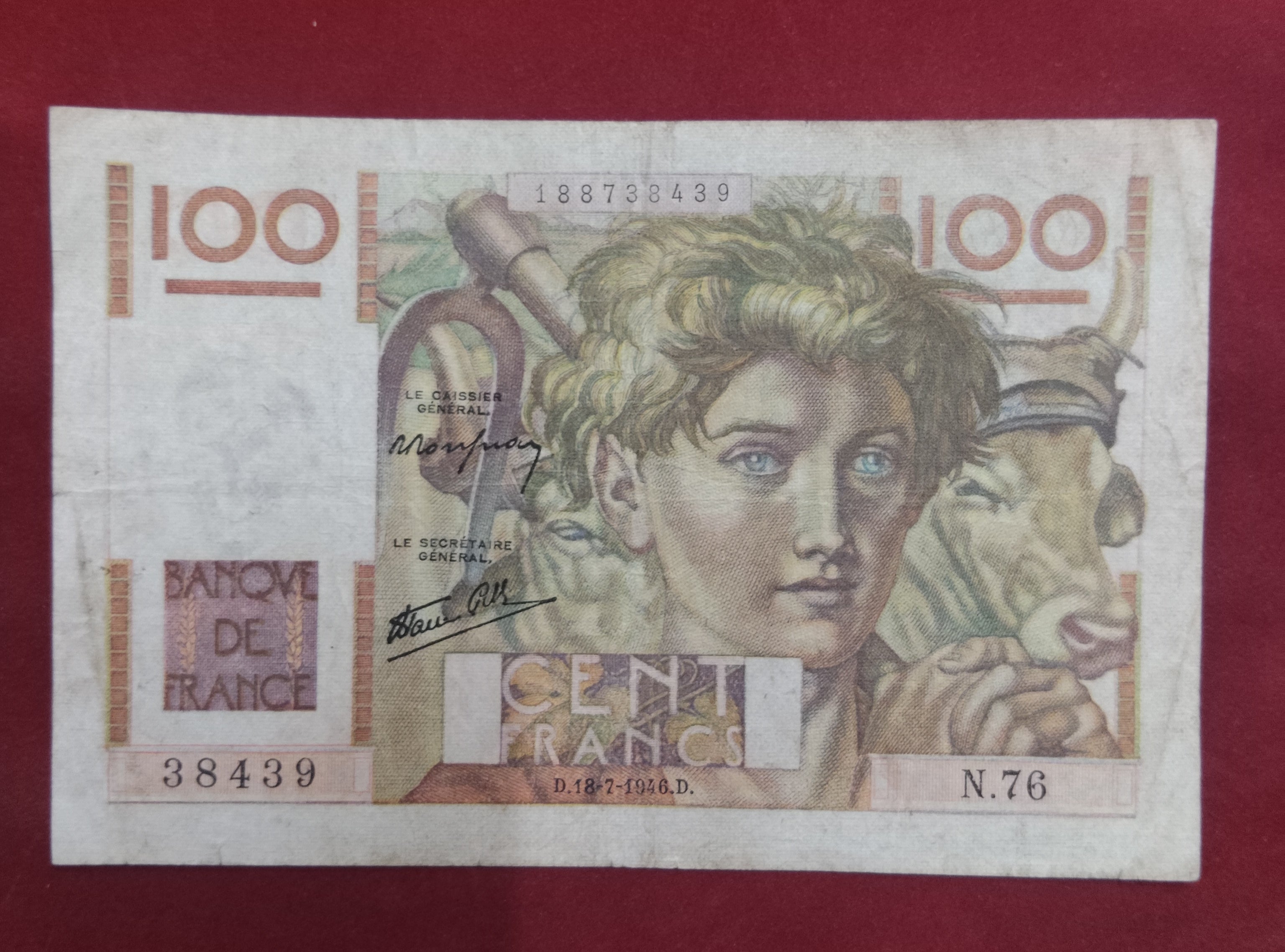 BANK OF FRANCE 100 FRANCS