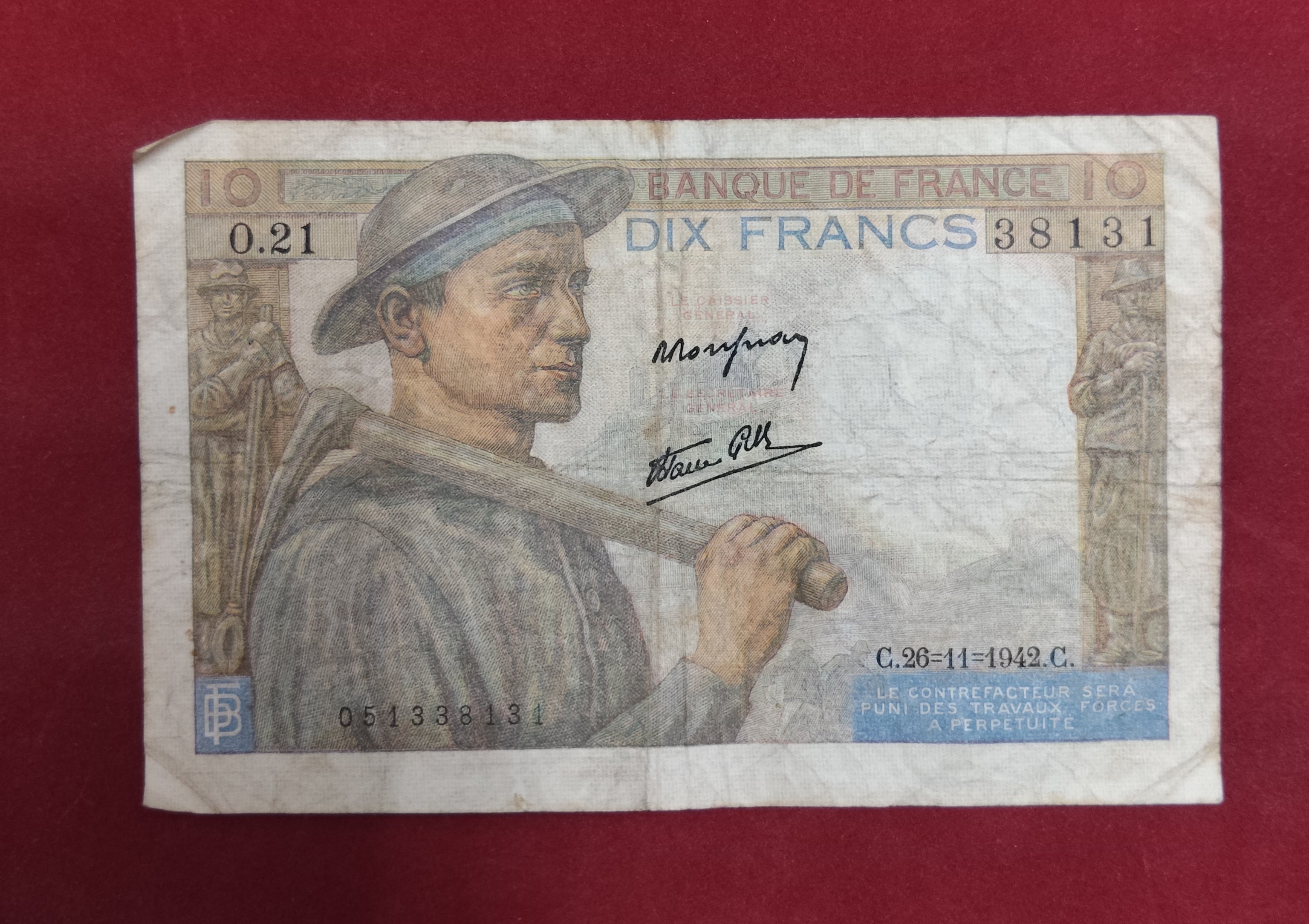BANK OF FRANCE 10 FRANCS