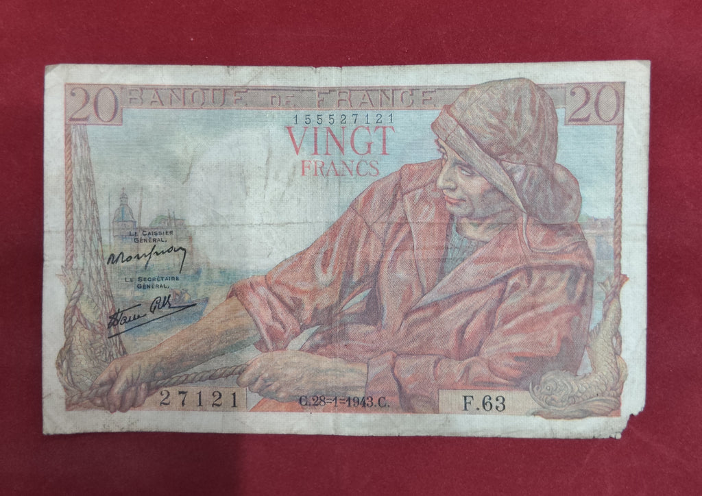 BANK OF FRANCE 20 FRANCS
