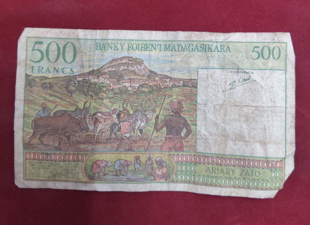 BANK OF MADAGASIKARA 500 FRANCS
