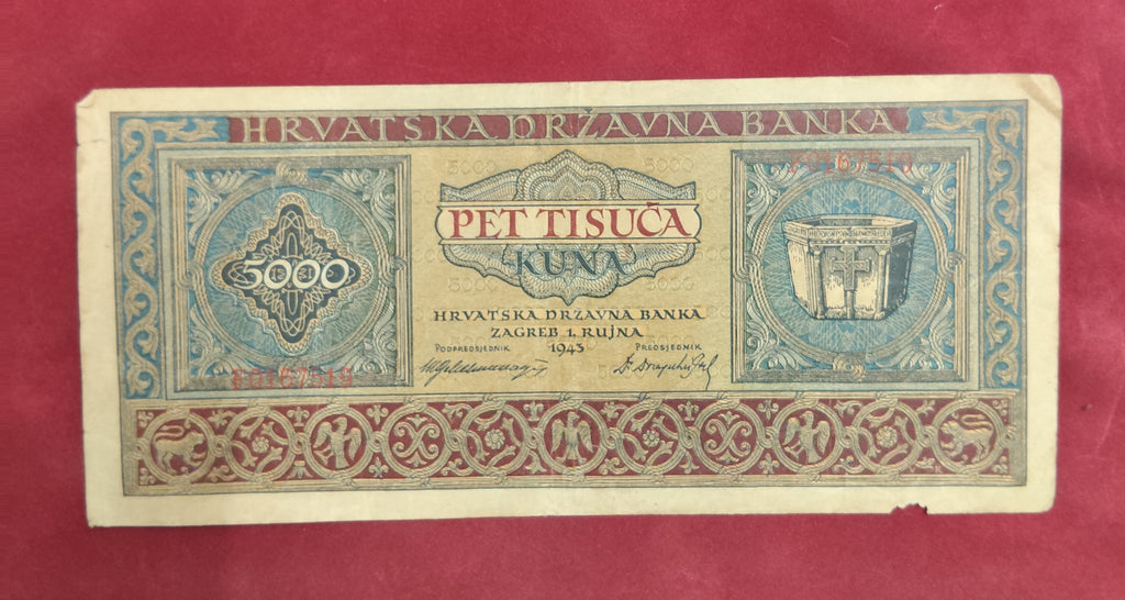 BANK OF HRVATSKA 5000 KUNA