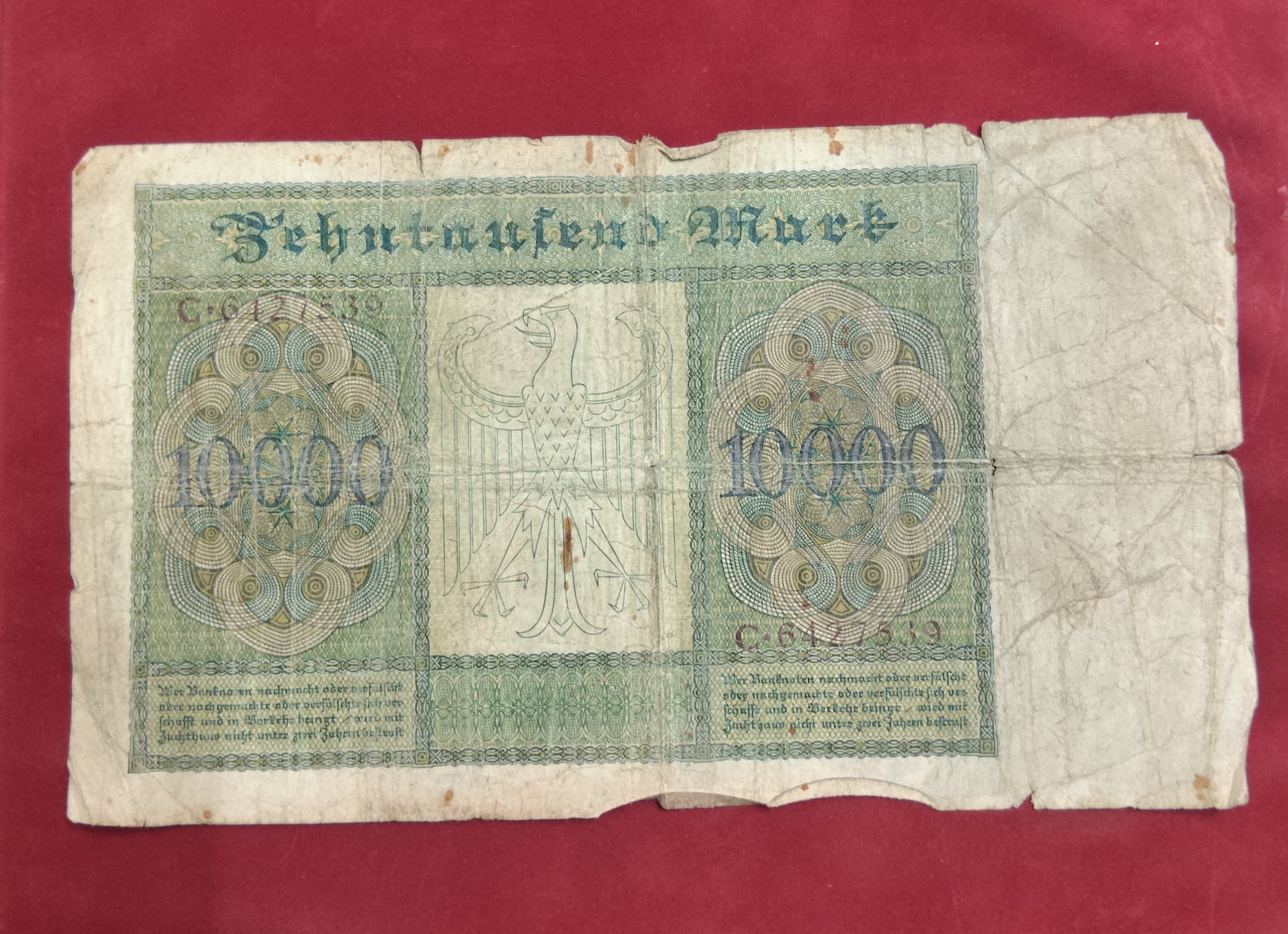 BANK OF GERMANY 10000 MARK