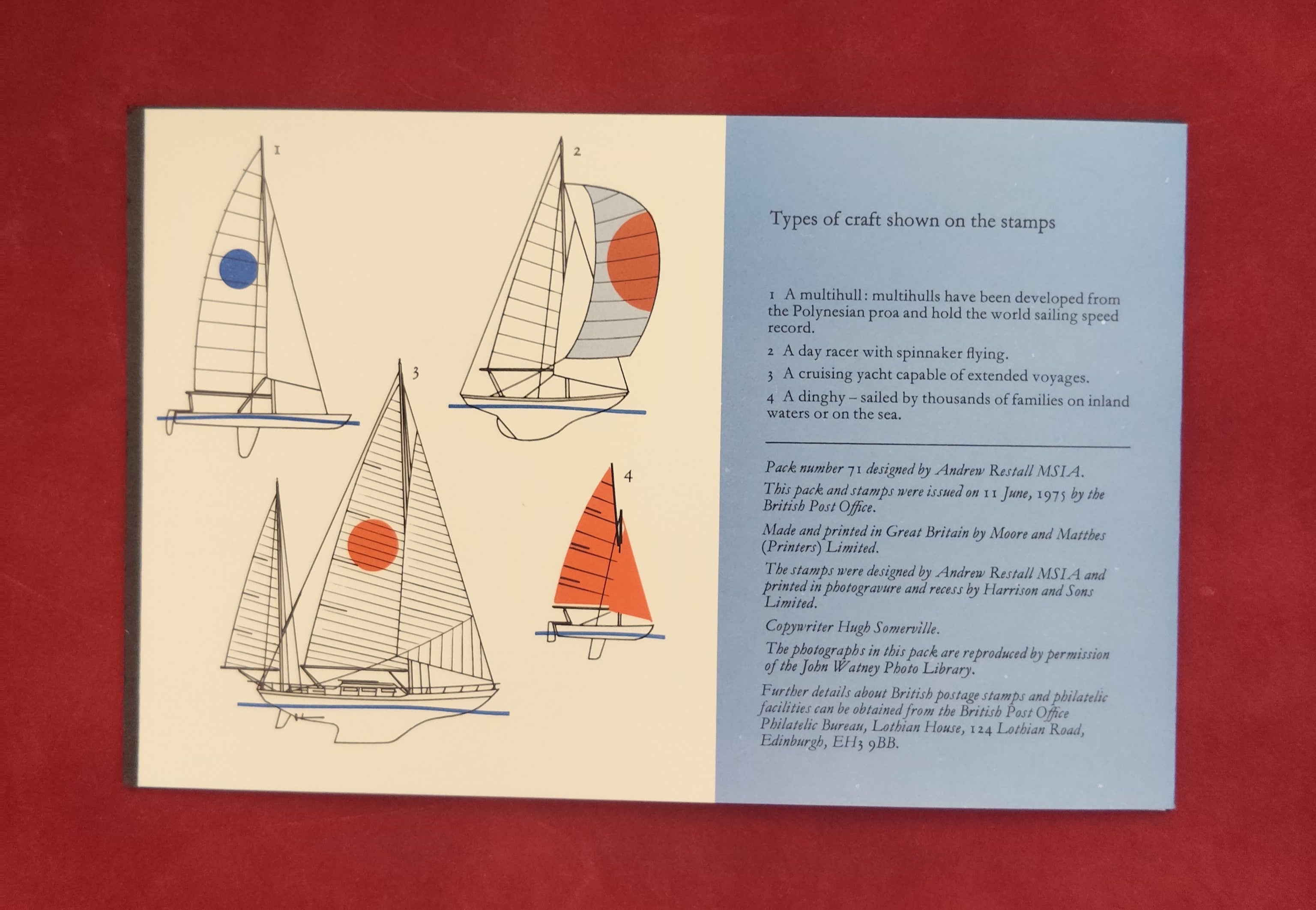 1975 Sailing - British Post Office MNH Presentation Pack
