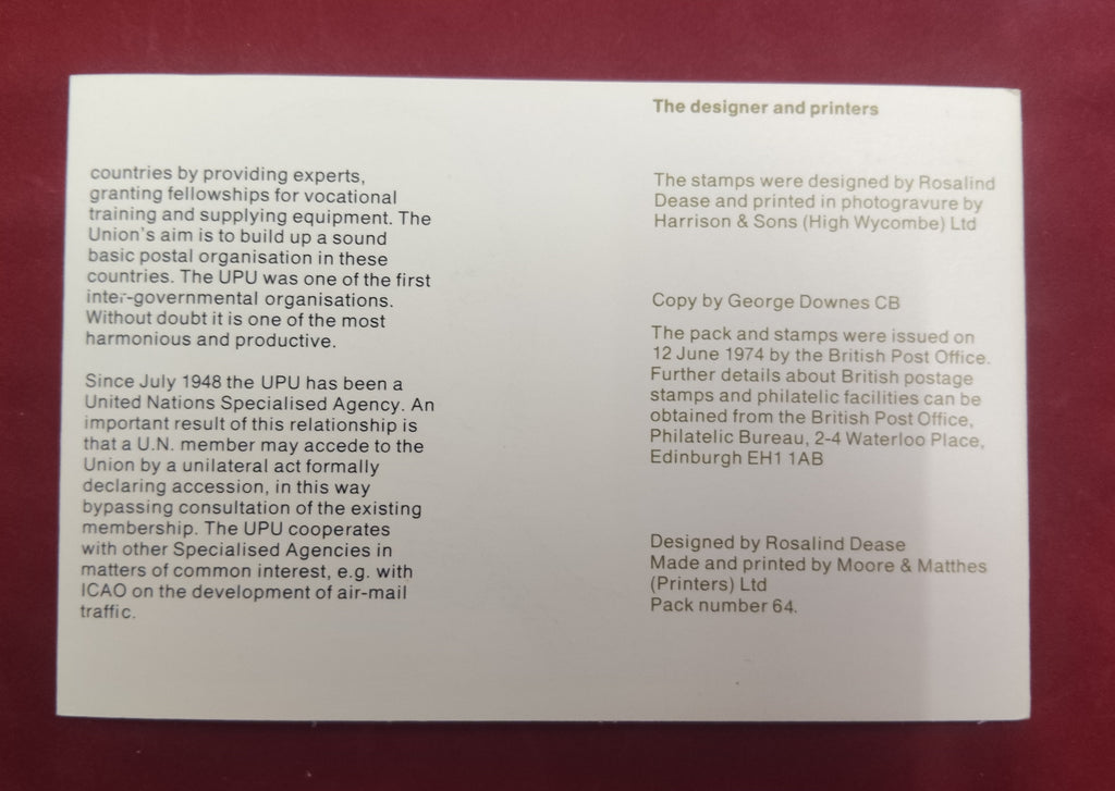 GB-1974 - ''Centenary of UPU'' Presentation