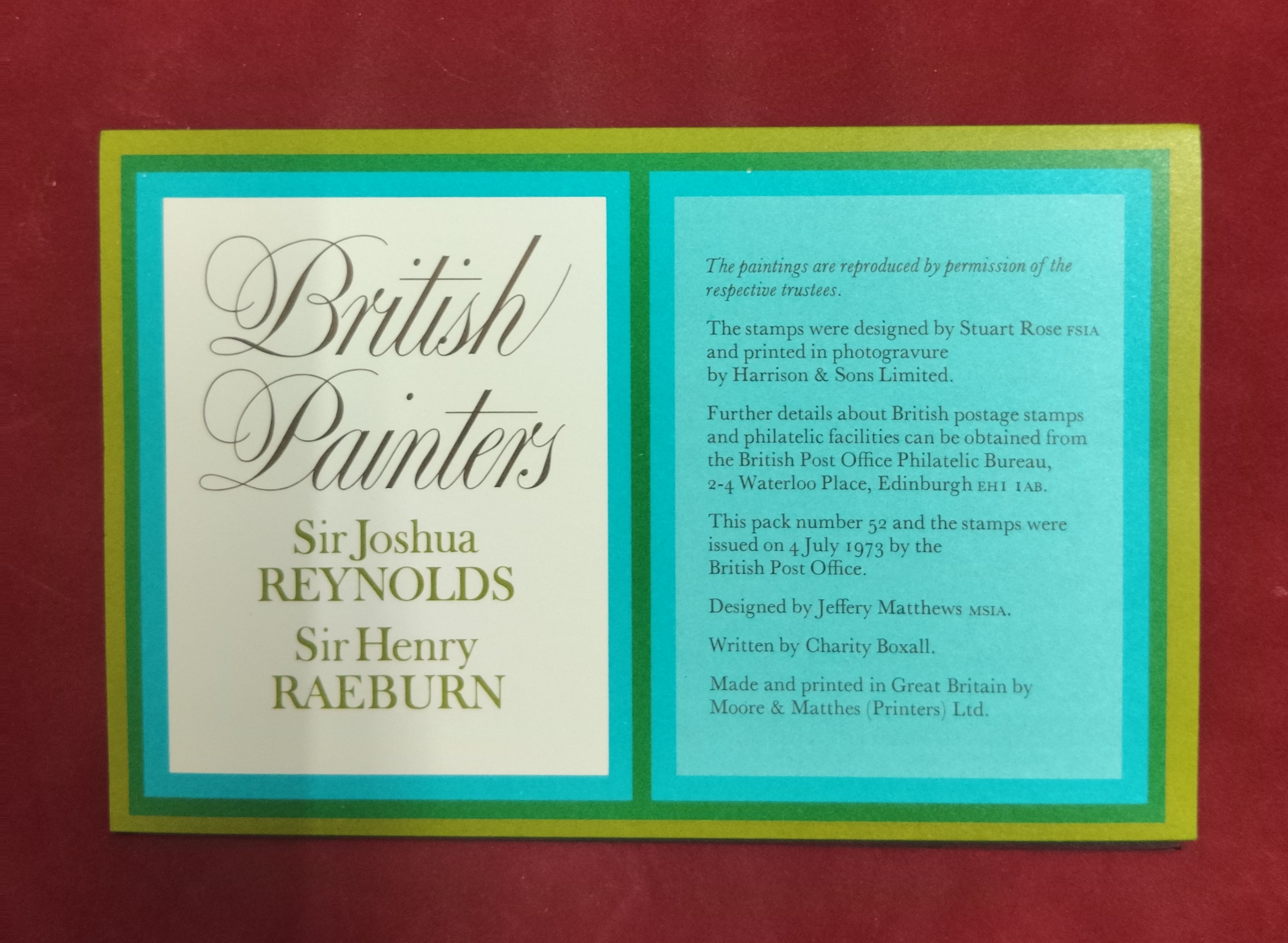 1973 BRITISH PAINTERS PRESENTATION