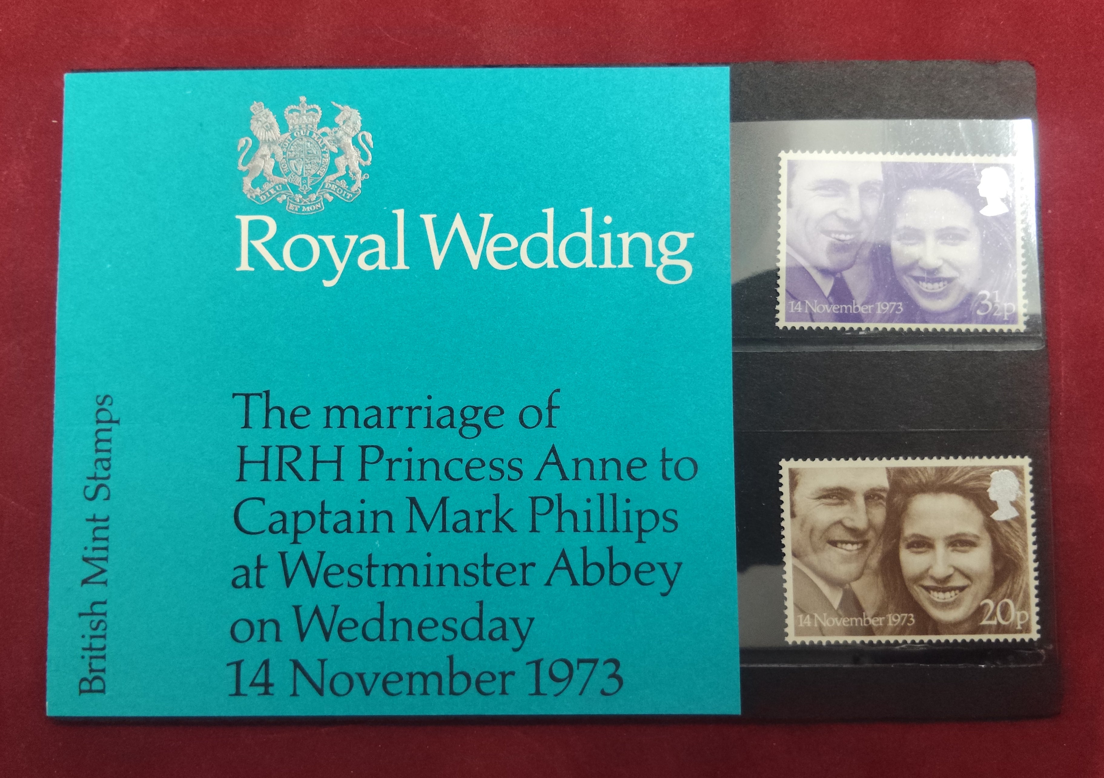 Royal Mail 1973 Presentation Royal Wedding Princess Anne