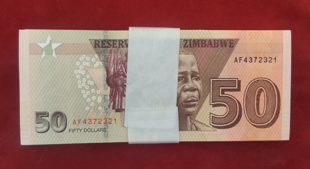 RESERVE BANK OF ZIMBABWE 50 DOLLARS