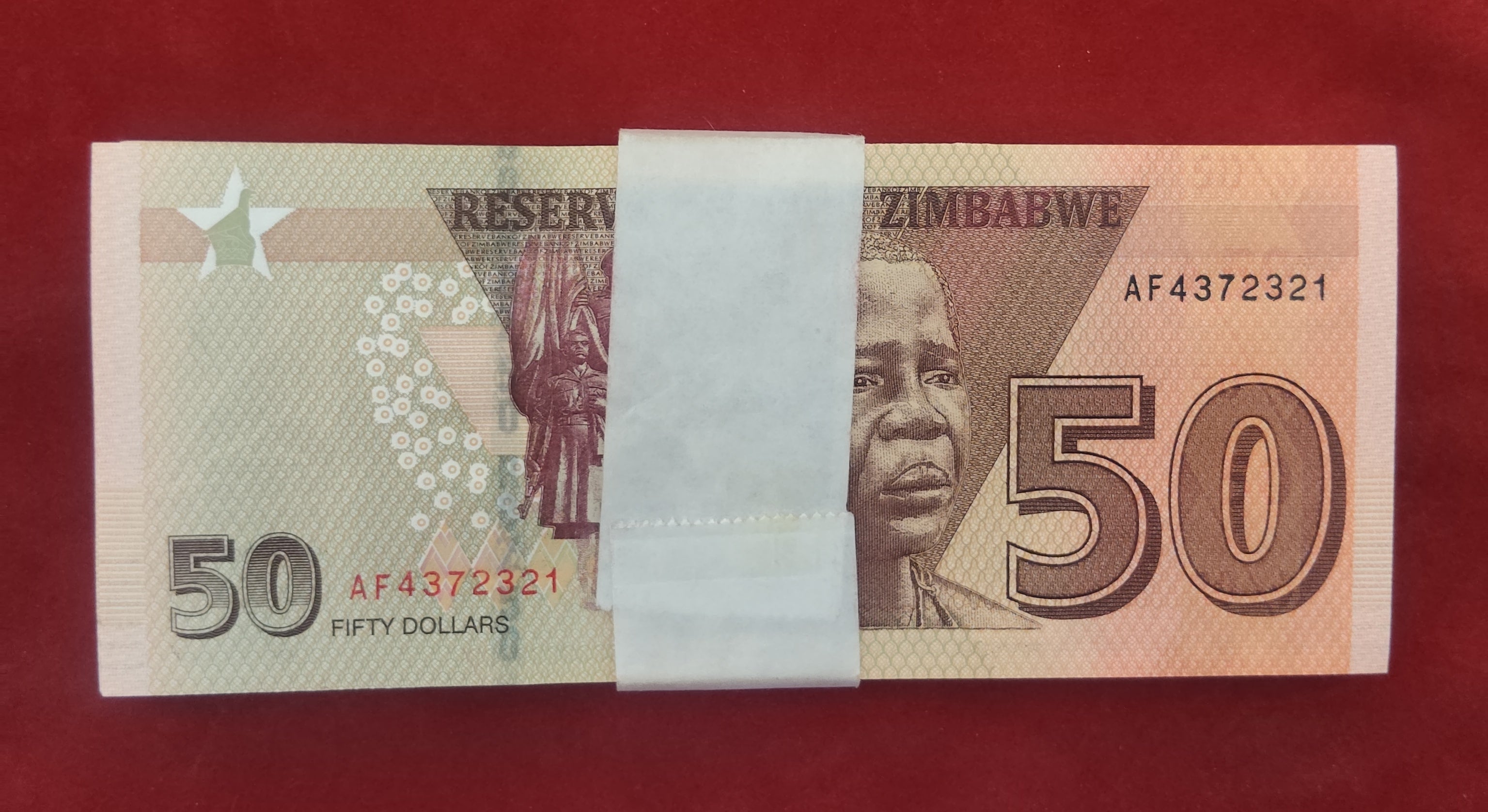 RESERVE BANK OF ZIMBABWE 50 DOLLARS
