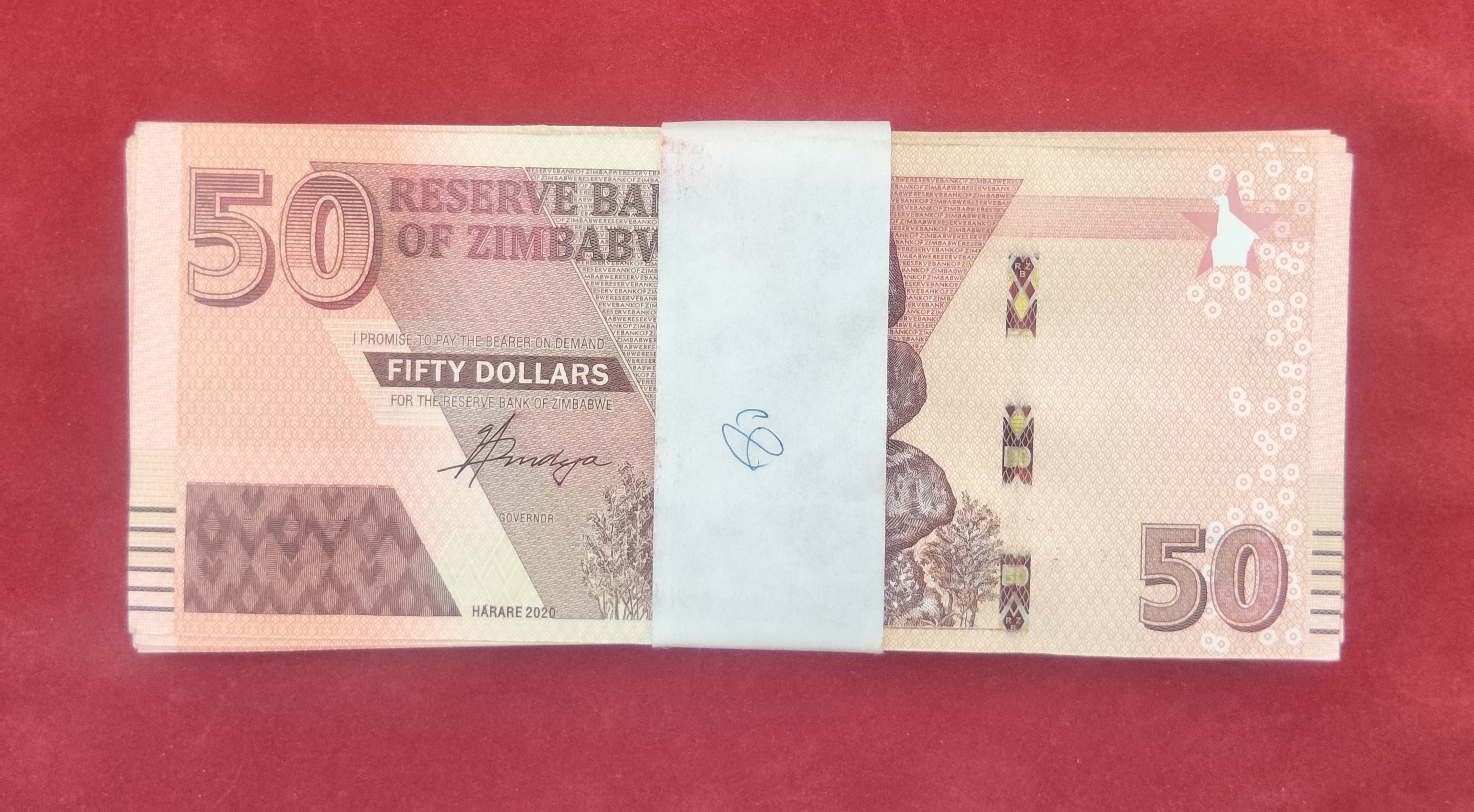 RESERVE BANK OF ZIMBABWE 50 DOLLARS